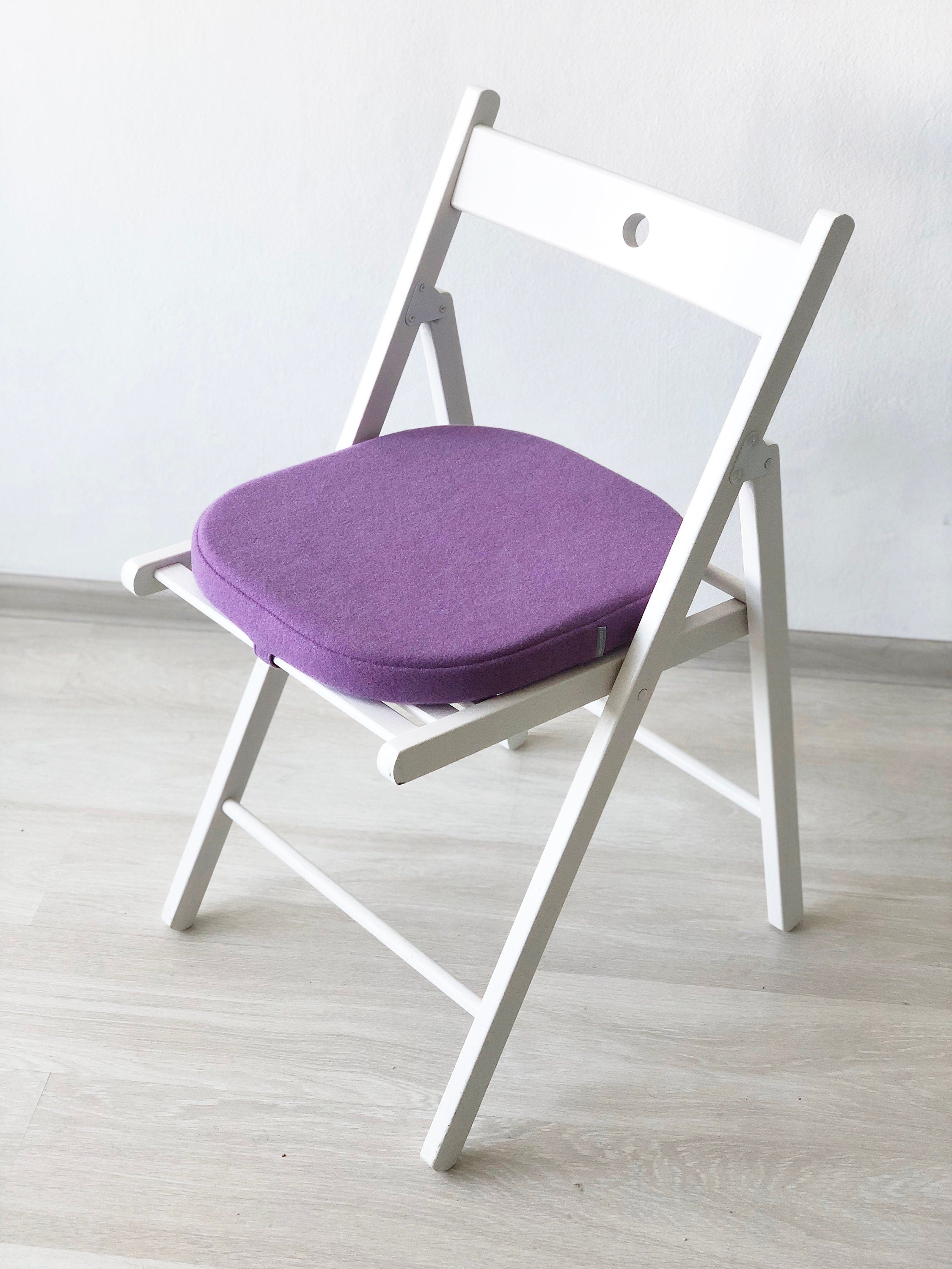 Seat Cushion with Straps – Woolly Clouds