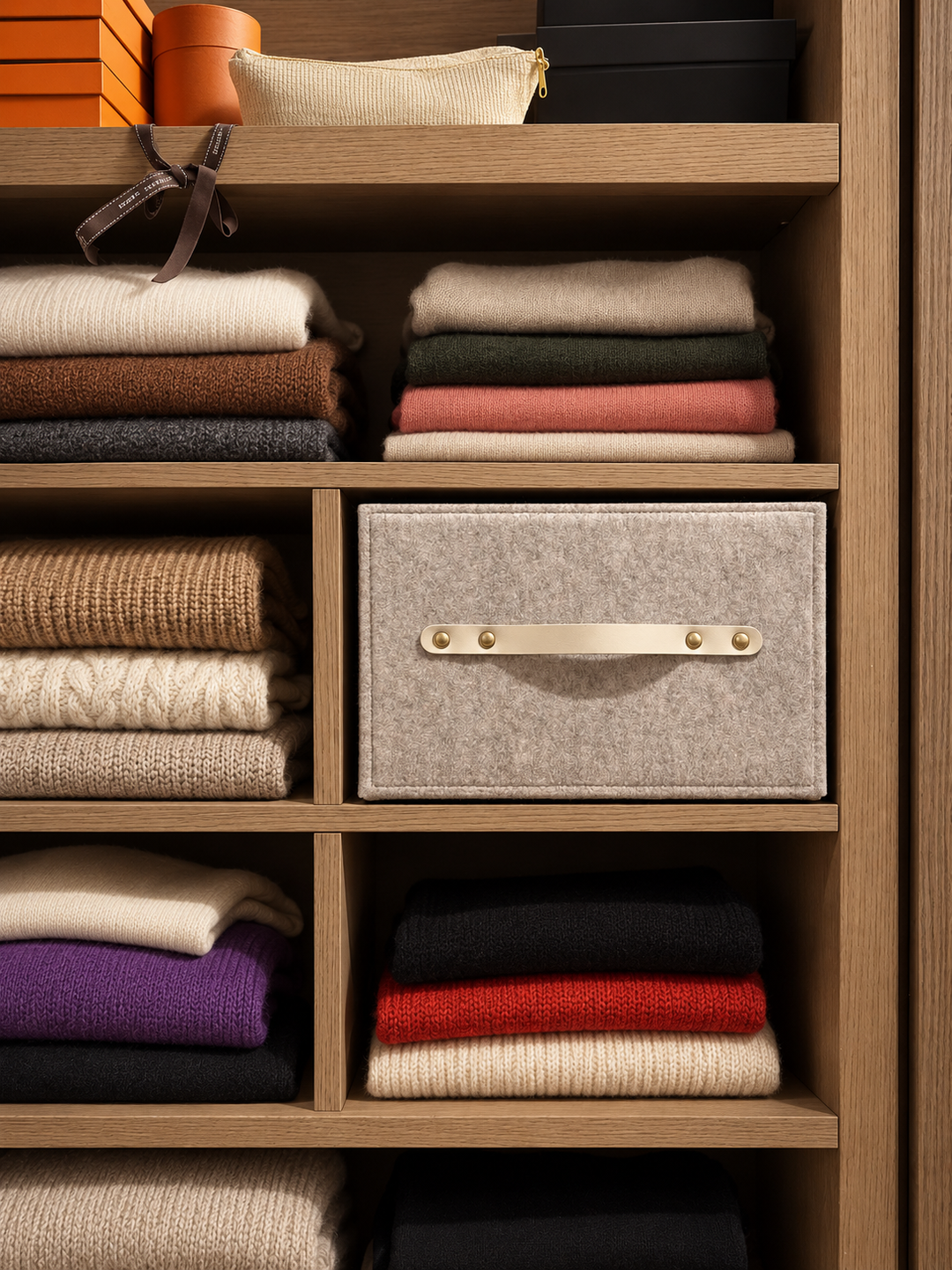Custom Size Drawer Box with a Leather Handle