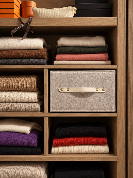 Custom Size Drawer Box with a Leather Handle