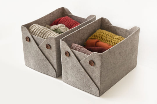 Custom Size Storage Box with Wood Buttons