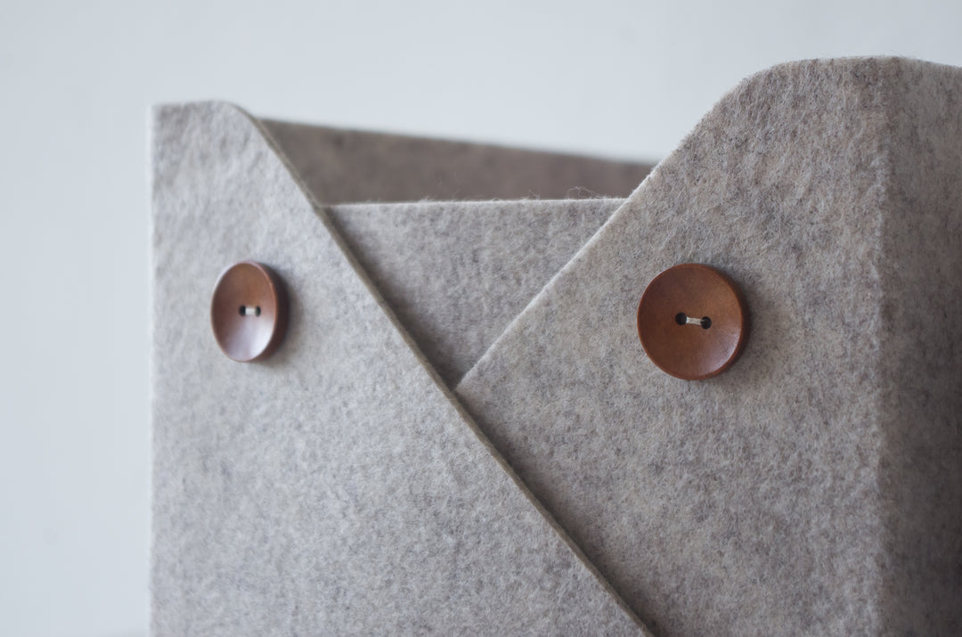 Custom Size Storage Box with Wood Buttons