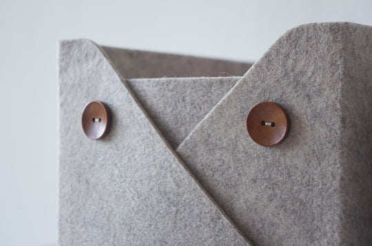 Custom Size Storage Box with Wood Buttons