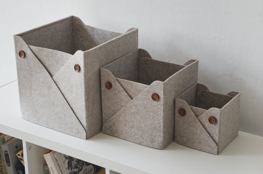 Custom Size Storage Box with Wood Buttons
