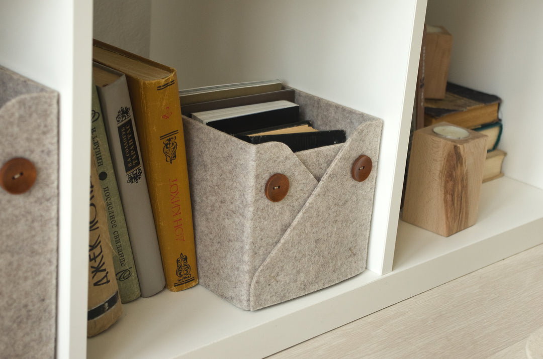 Custom Size Storage Box with Wood Buttons