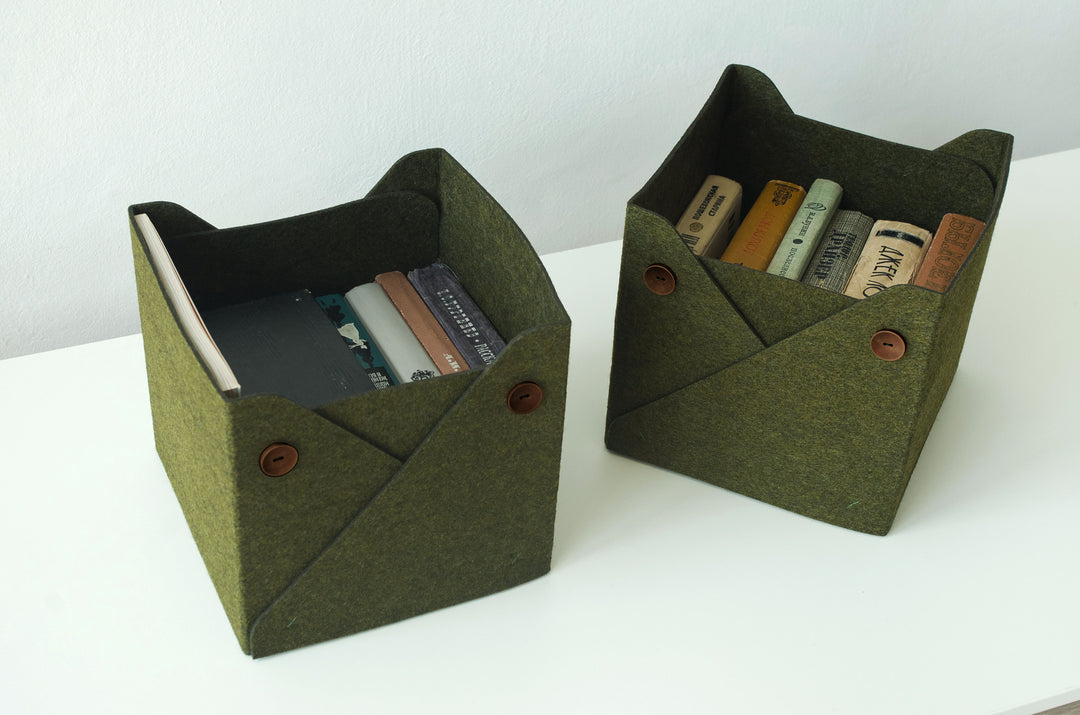 Custom Size Storage Box with Wood Buttons