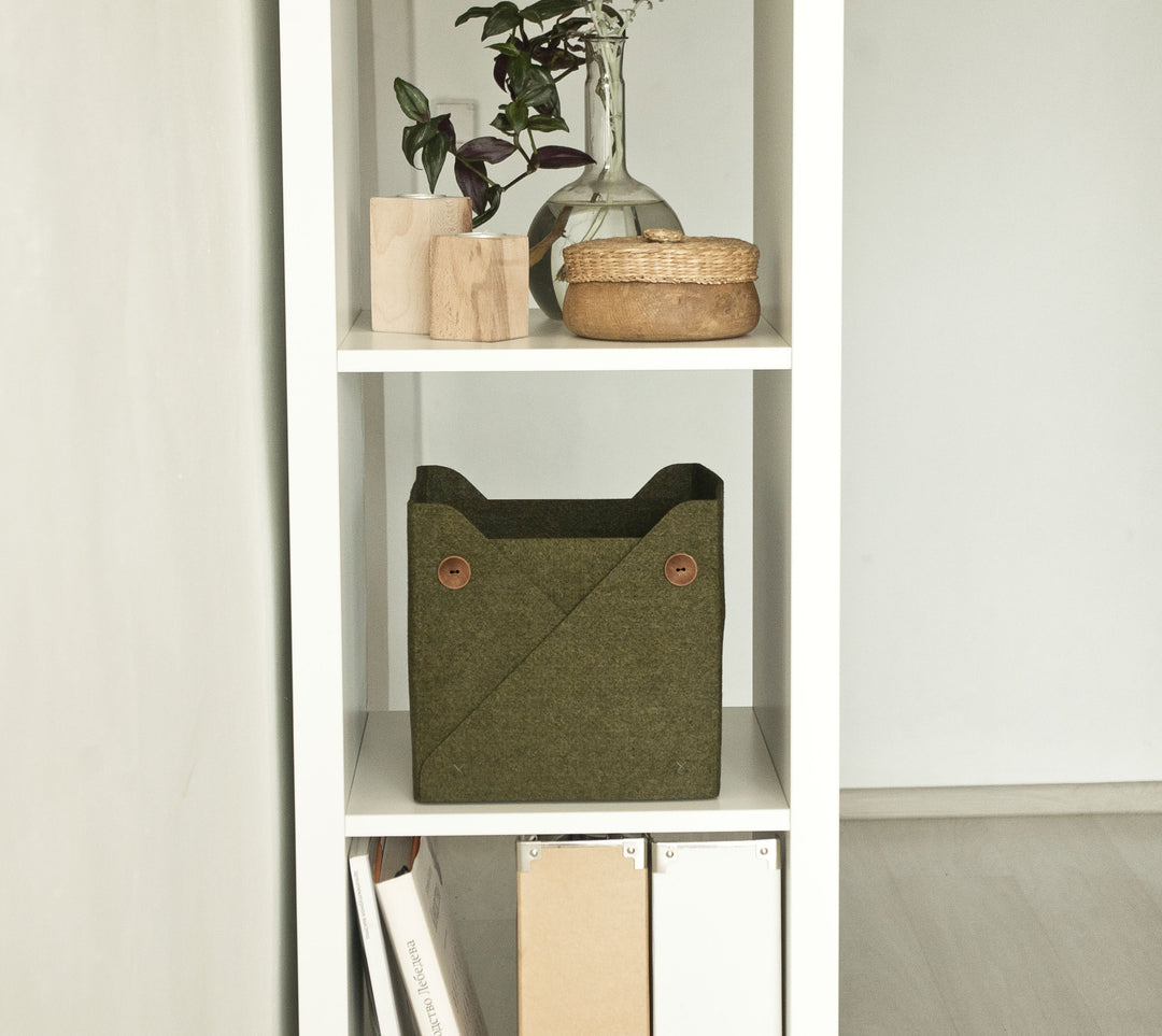 Custom Size Storage Box with Wood Buttons