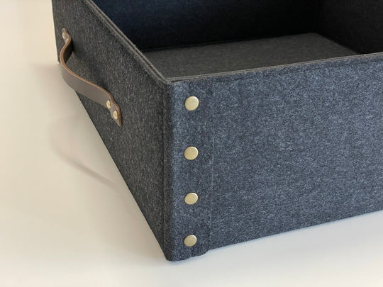 Custom Size Drawer Box with a Leather Handle