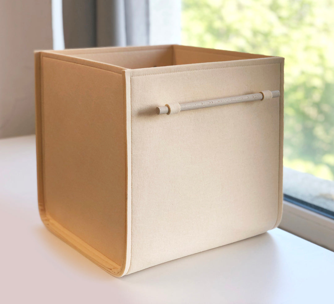 Custom Size Storage Bin with wood handles