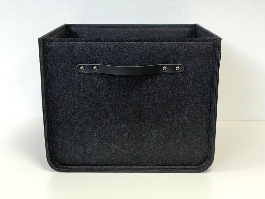 Custom Size Storage Bin with Leather handles