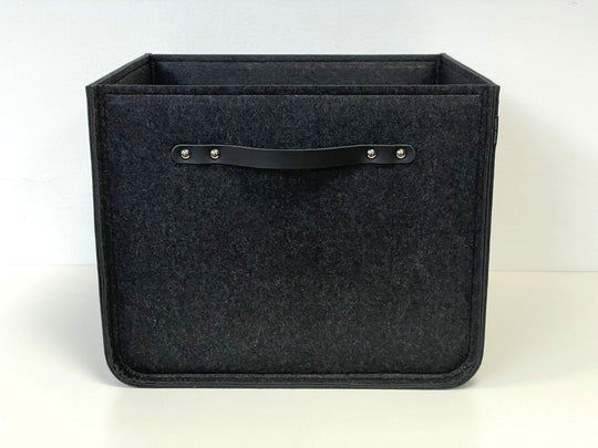 Custom Size Storage Bin with Leather handles