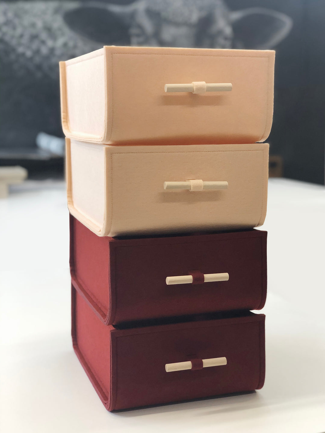 Custom Size Storage Bin with wood handles