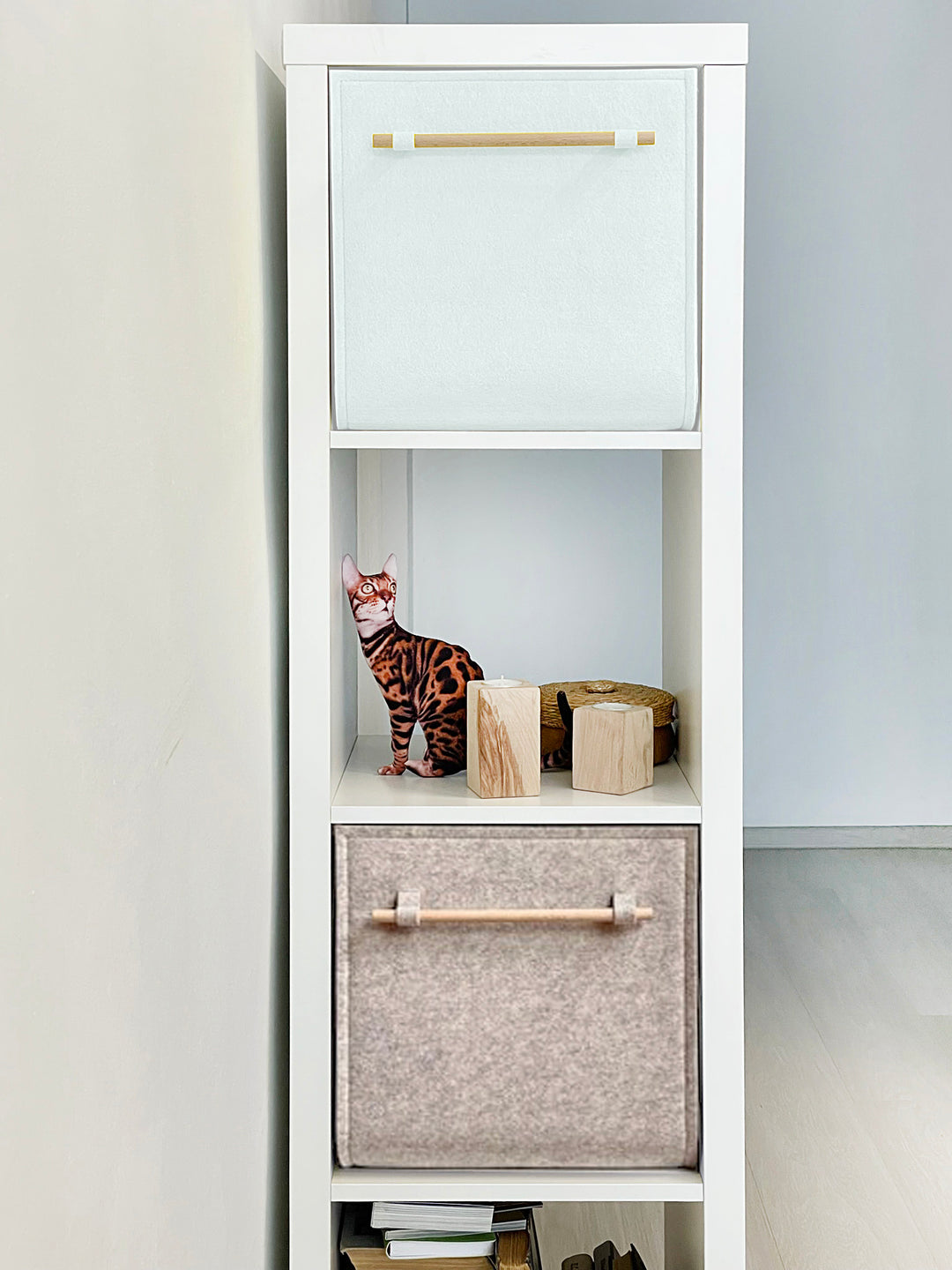 Custom Size Storage Bin with wood handles