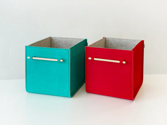 Custom Size Storage Bin with wood handles