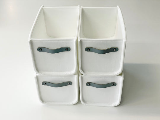 Custom Size Storage Bin with Leather handles