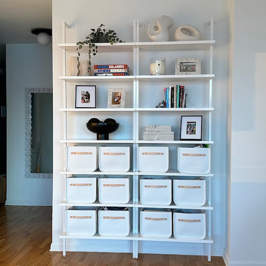 Custom Size Storage Bin with Leather handles