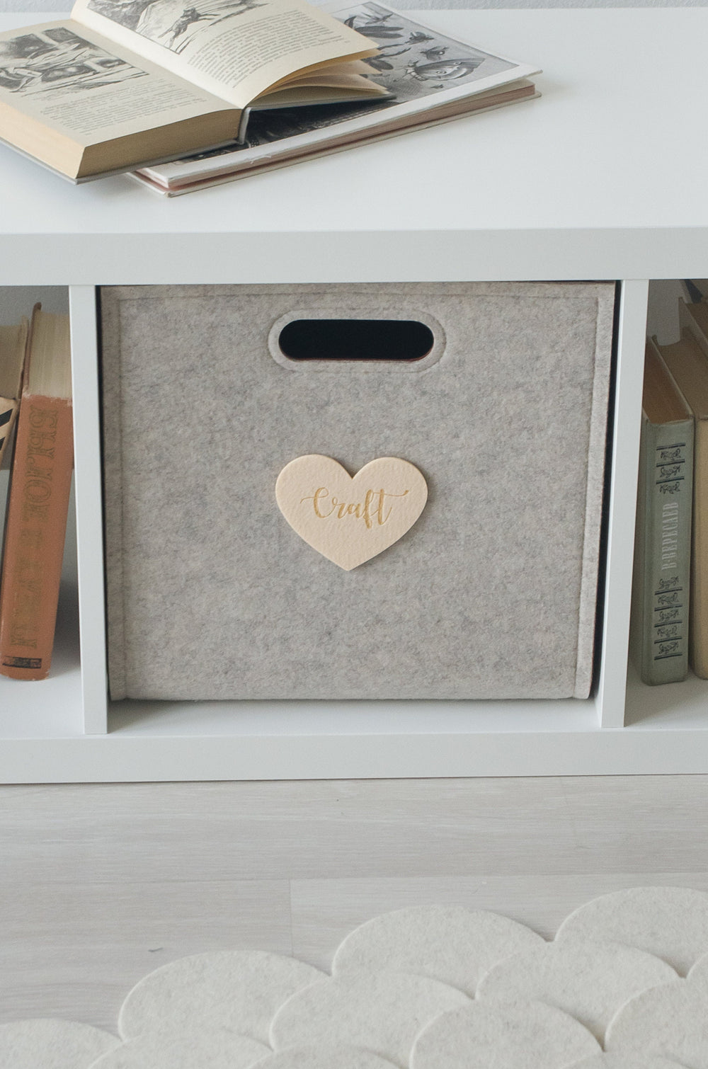 Storage Basket with Name Tag - Nursery Storage