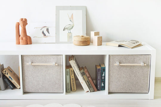 Set of Storage  baskets with wood handle