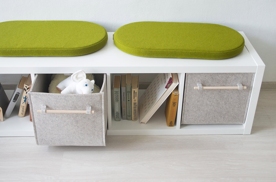 Set of Storage  baskets with wood handle