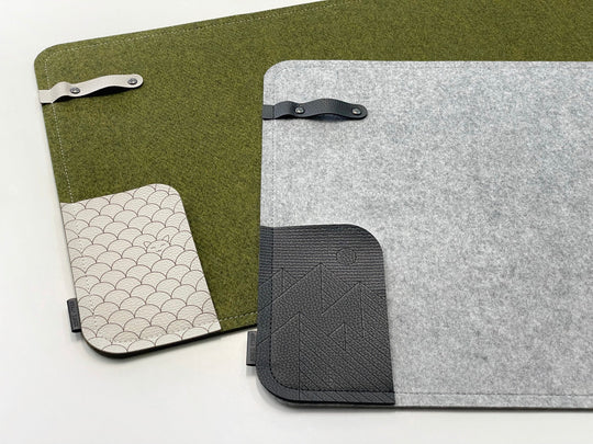 Felt and Leather Desk Mat