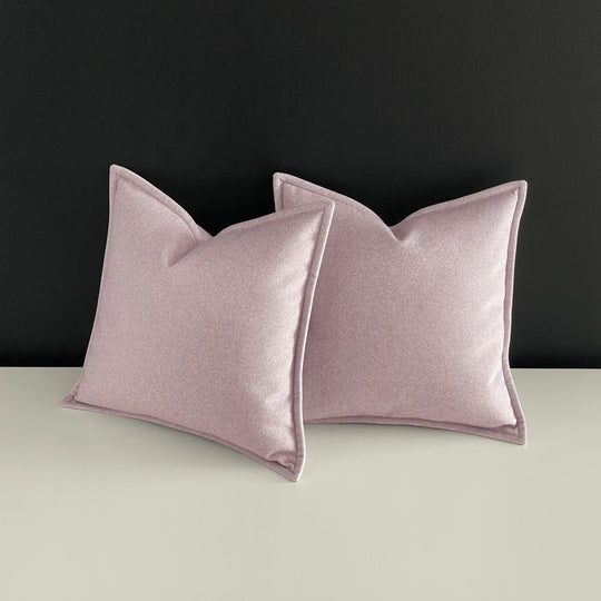 Velvet Cushion Cover with Filling - Set of 2 Throw Pillows
