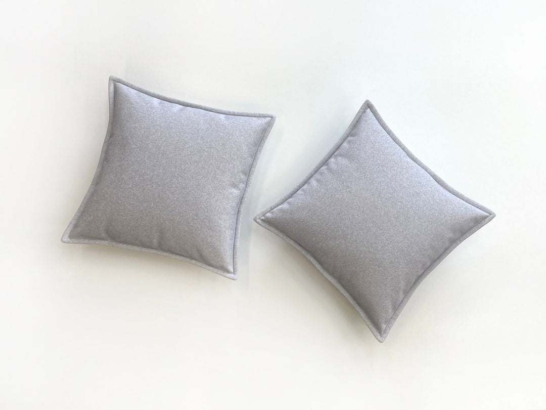 Velvet Cushion Cover with Filling - Set of 2 Throw Pillows