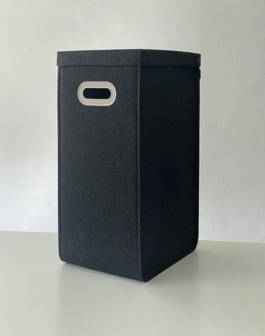 High Laundry Basket with Lid