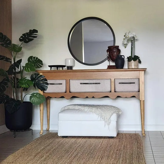 Custom Size Storage Bin with Leather handles