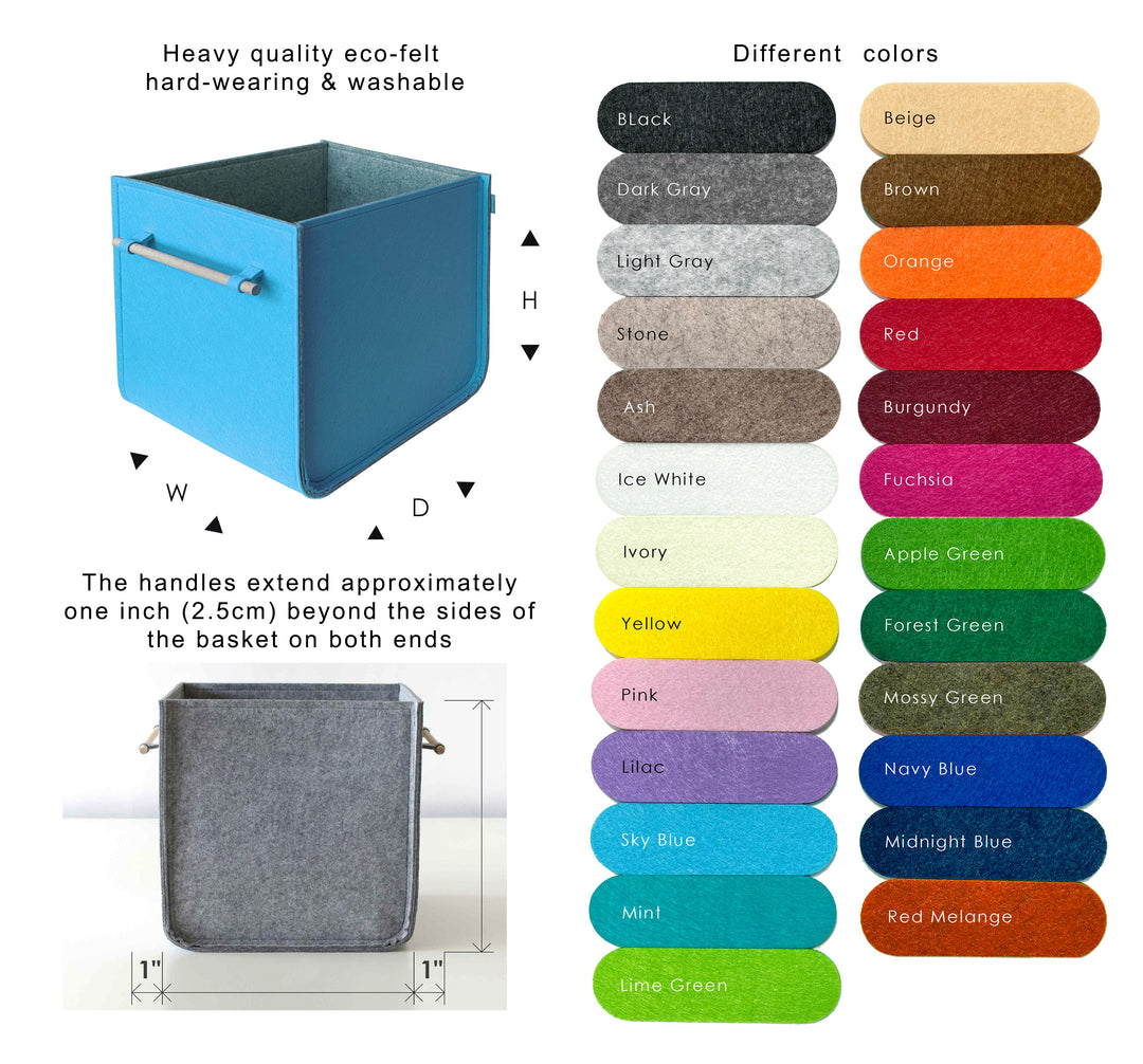 Custom Size Storage Bin with wood handles